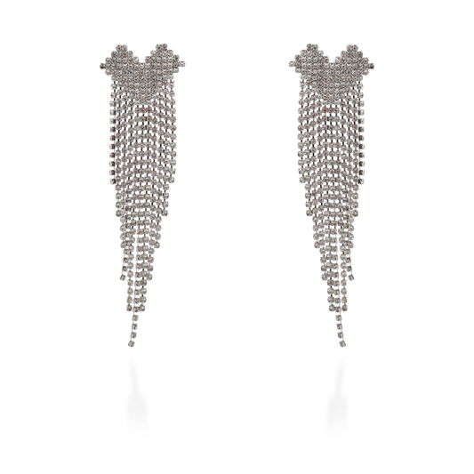 Σκουλαρίκια κρεμαστά με ζιργκόν Mar and Mar Dazzle (Silver)