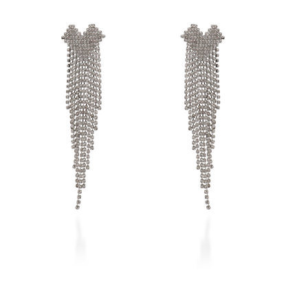 Σκουλαρίκια κρεμαστά με ζιργκόν Mar and Mar Dazzle (Silver)