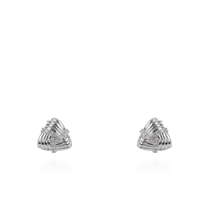 Σκουλαρίκια καρφωτά με ζιργκόν Mar and Mar Animy (Silver)