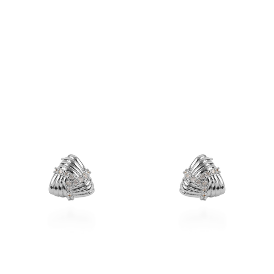 Σκουλαρίκια καρφωτά με ζιργκόν Mar and Mar Animy (Silver)
