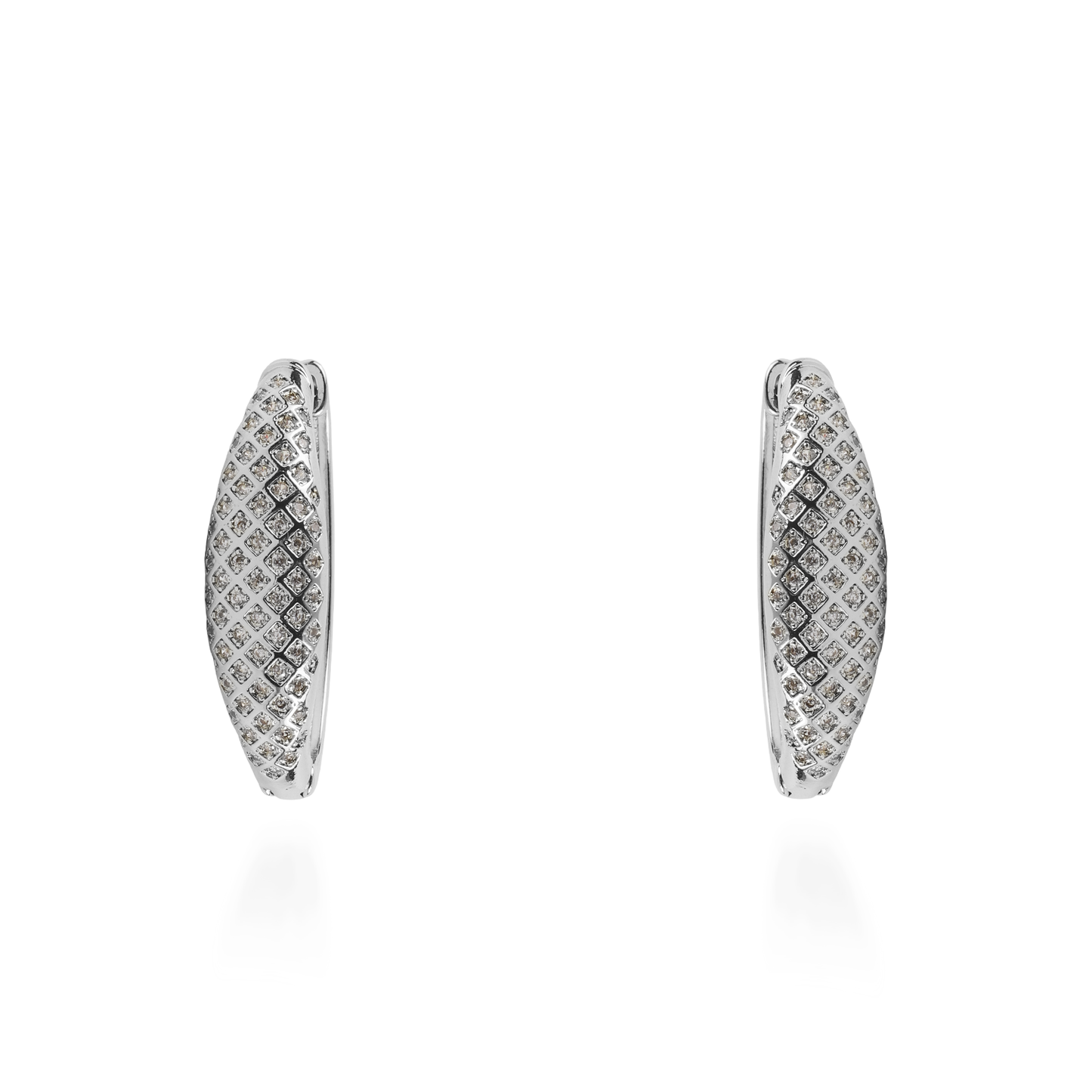 Σκουλαρίκια κρίκοι με ζιργκόν Mar and Mar Lysdie (Silver)