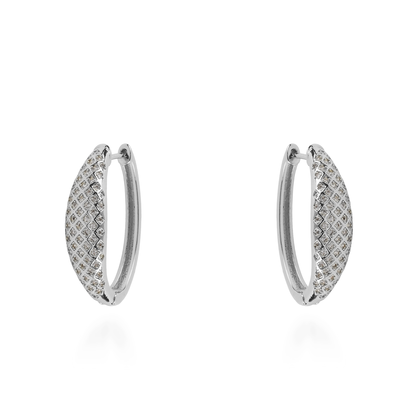 Σκουλαρίκια κρίκοι με ζιργκόν Mar and Mar Lysdie (Silver)