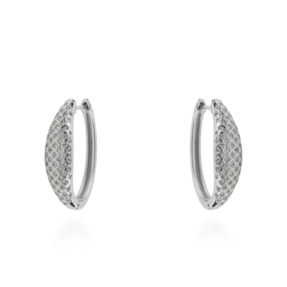 Σκουλαρίκια κρίκοι με ζιργκόν Mar and Mar Lysdie (Silver)