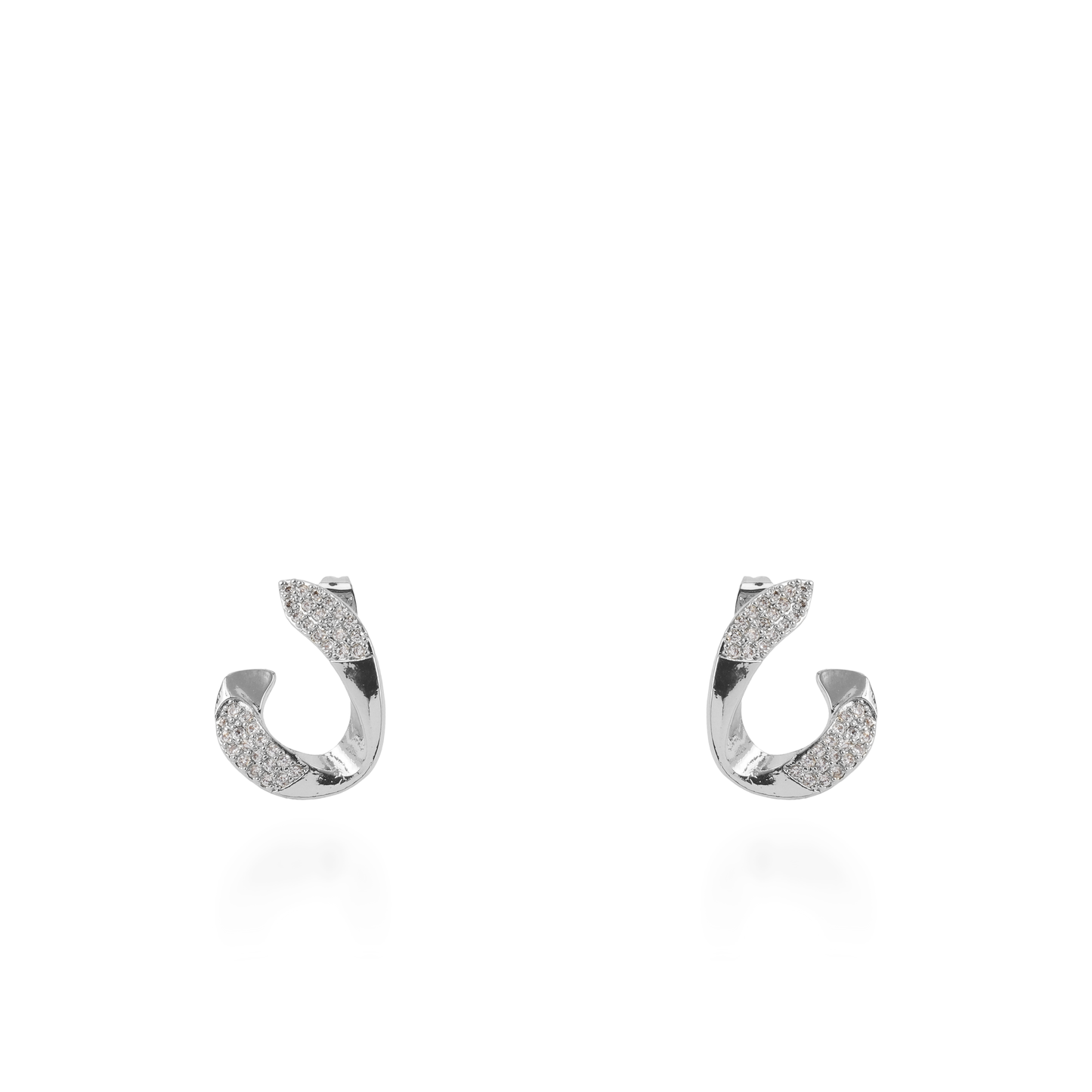 Σκουλαρίκια καρφωτά με ζιργκόν Mar and Mar Zephyn (Silver)