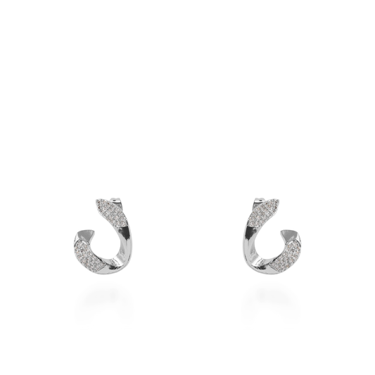 Σκουλαρίκια καρφωτά με ζιργκόν Mar and Mar Zephyn (Silver)