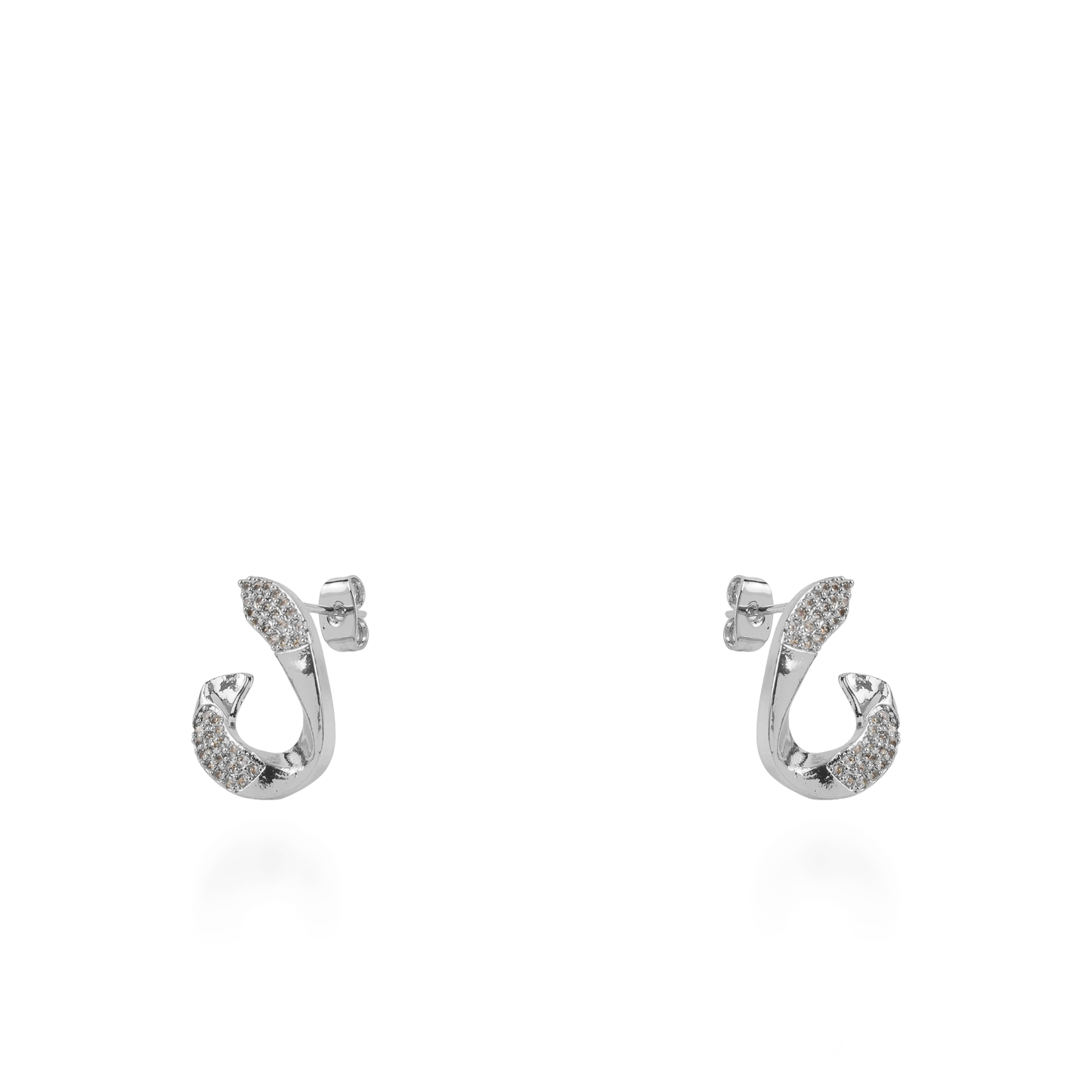 Σκουλαρίκια καρφωτά με ζιργκόν Mar and Mar Zephyn (Silver)