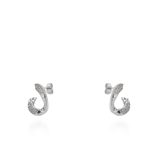 Σκουλαρίκια καρφωτά με ζιργκόν Mar and Mar Zephyn (Silver)