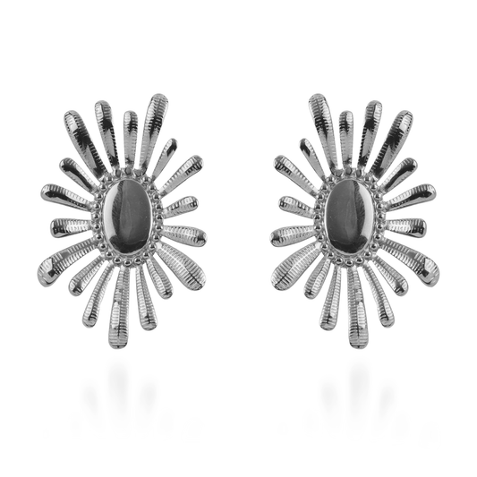 Σκουλαρίκια καρφωτά λουλούδια Mar and Mar Clodia (Silver) από ανοξείδωτο ατσάλι