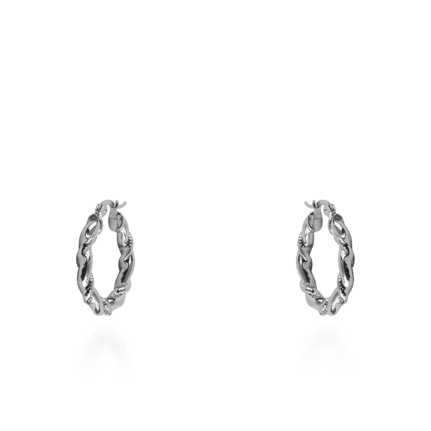 Σκουλαρίκια κρίκοι Mar and Mar Villy (Silver) από ανοξείδωτο ατσάλι