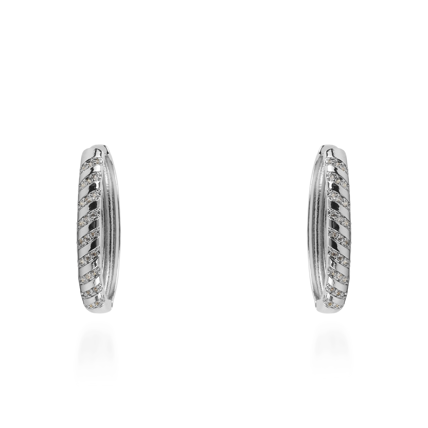 Σκουλαρίκια κρίκοι με ζιργκόν Mar and Mar Amethea (Silver)