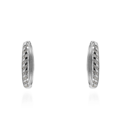 Σκουλαρίκια κρίκοι με ζιργκόν Mar and Mar Amethea (Silver)