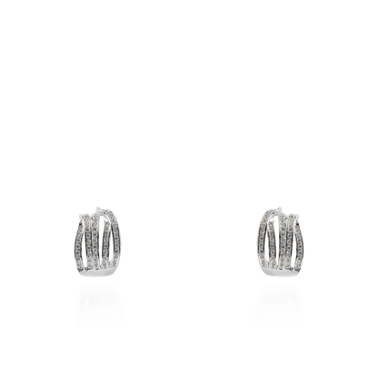 Σκουλαρίκια καρφωτά με ζιργκόν Mar and Mar Athalie (Silver)