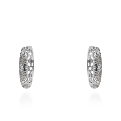 Σκουλαρίκια κρίκοι με ζιργκόν Mar and Mar Theliny (Silver)