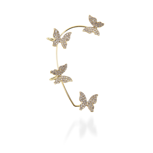 Σκουλαρίκια Cuff με πεταλούδες Mar and Mar Butterfly