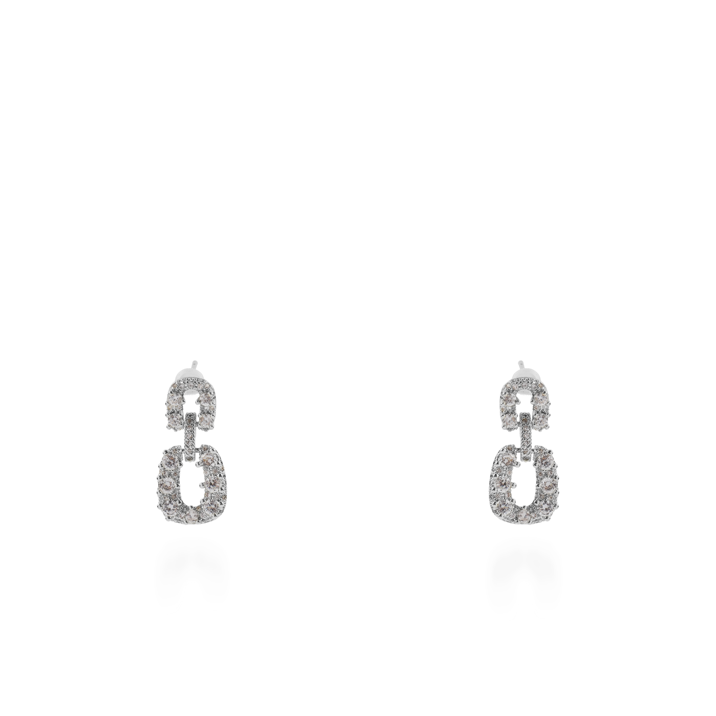 Σκουλαρίκια κρεμαστά με ζιργκόν Mar and Mar Ziora (Silver)