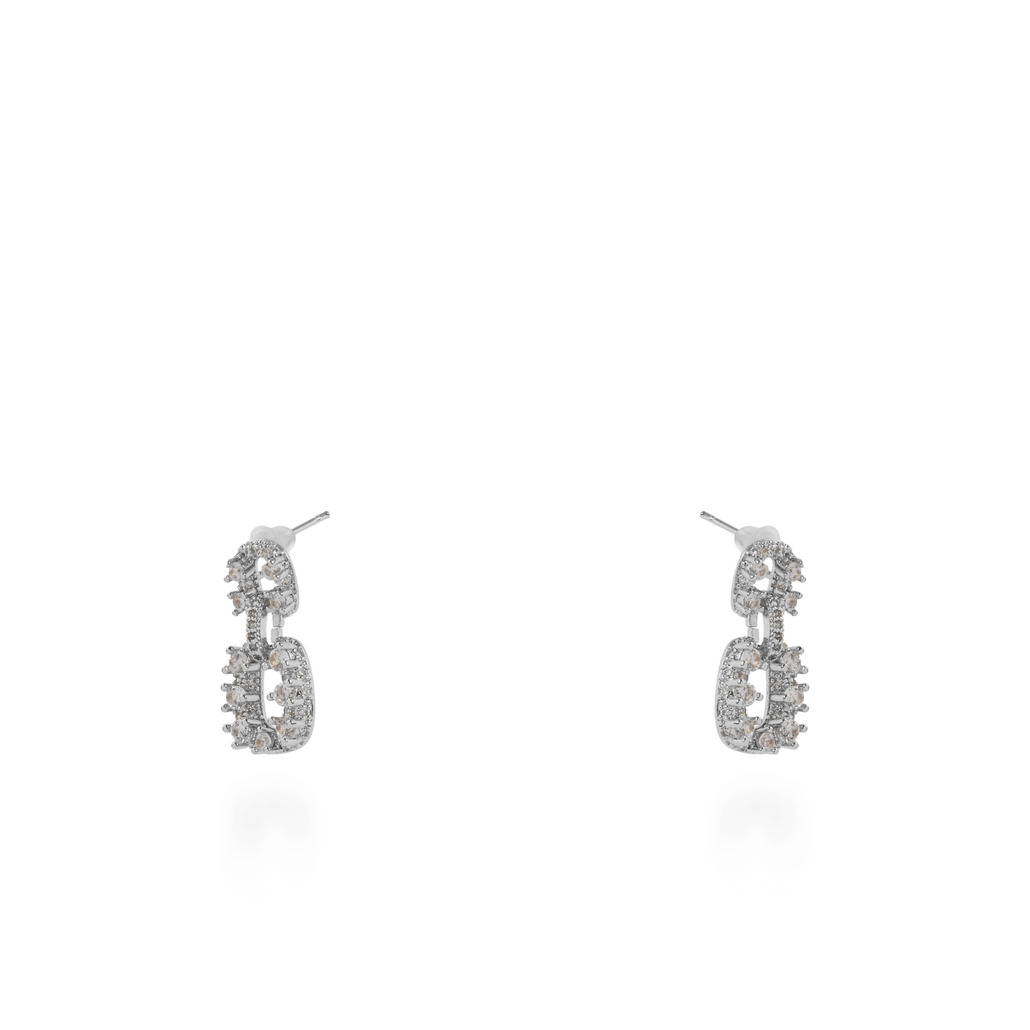 Σκουλαρίκια κρεμαστά με ζιργκόν Mar and Mar Ziora (Silver)