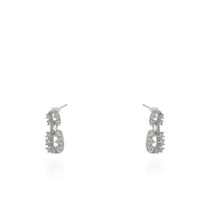Σκουλαρίκια κρεμαστά με ζιργκόν Mar and Mar Ziora (Silver)
