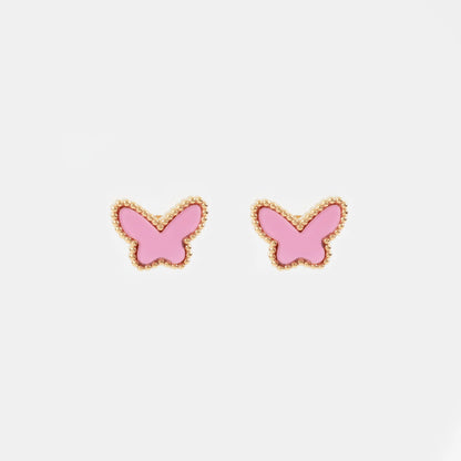 Παιδικά σκουλαρίκια ροζ πεταλούδες Mar &amp; Mar Pink Butterfly Kids από ανοξείδωτο ατσάλι