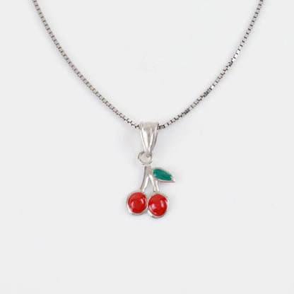 Παιδικό κολιέ κερασάκια Mar &amp; Mar Cherry S925 Kids από ασήμι 925