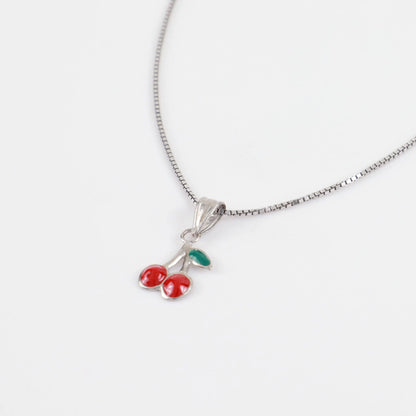 Παιδικό κολιέ κερασάκια Mar &amp; Mar Cherry S925 Kids από ασήμι 925