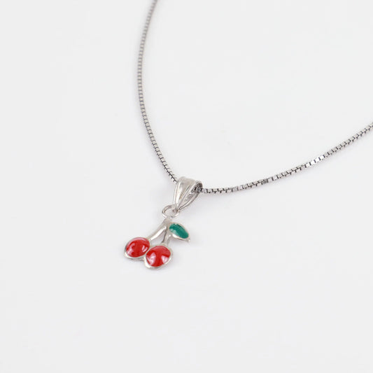 Παιδικό κολιέ κερασάκια Mar and Mar Cherry S925 Kids από ασήμι 925