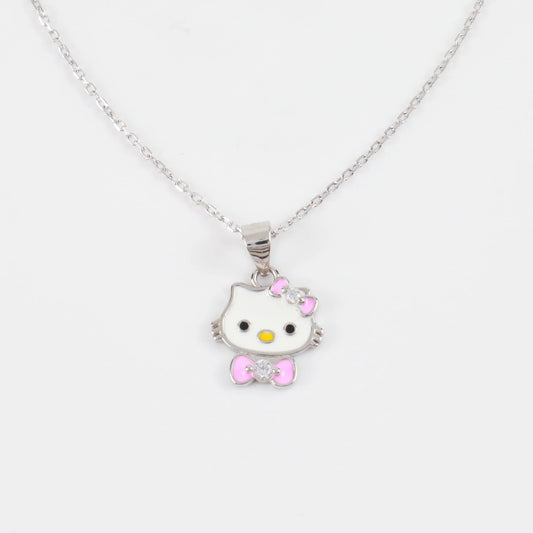 Παιδικό κολιέ Hello Kitty με πέτρα ζιργκόν Mar and Mar Hello Kitty S925 Kids από ασήμι 925