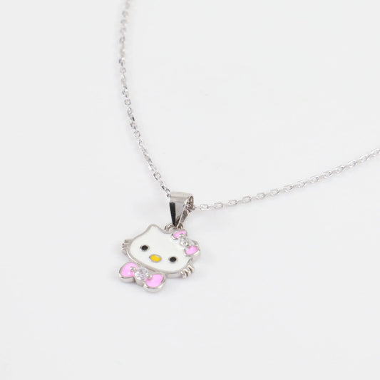 Παιδικό κολιέ Hello Kitty με πέτρα ζιργκόν Mar and Mar Hello Kitty S925 Kids από ασήμι 925