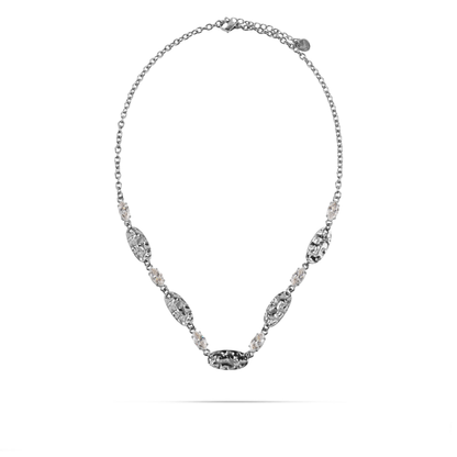 Κολιέ με πέτρες ζιργκόν Mar and Mar Ismenia (Silver) από ανοξείδωτο ατσάλι