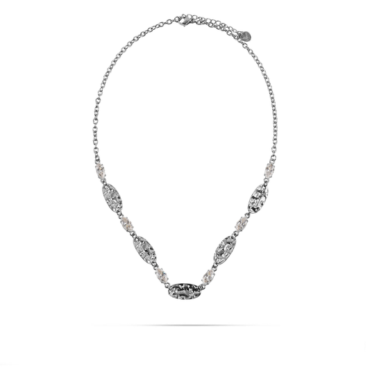 Κολιέ με πέτρες ζιργκόν Mar and Mar Ismenia (Silver) από ανοξείδωτο ατσάλι