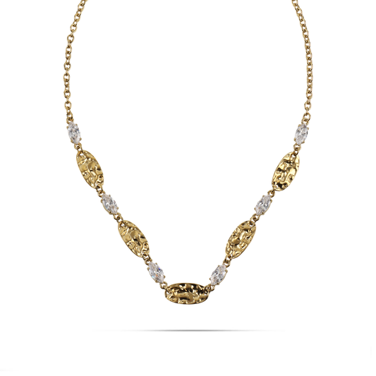 Κολιέ με πέτρες ζιργκόν Mar and Mar Ismenia από ανοξείδωτο ατσάλι