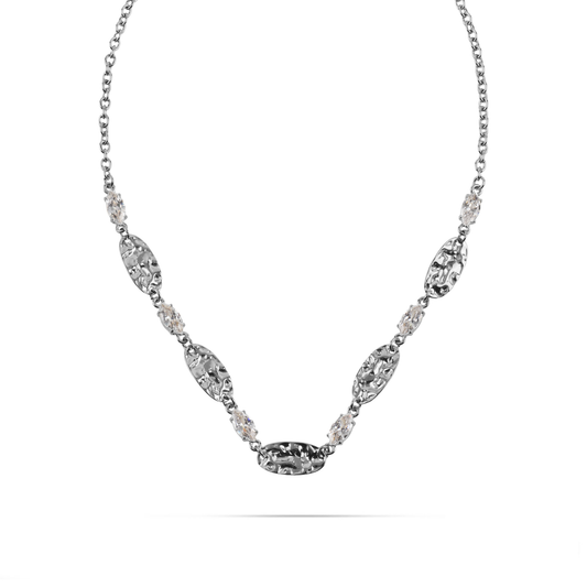 Κολιέ με πέτρες ζιργκόν Mar and Mar Ismenia (Silver) από ανοξείδωτο ατσάλι