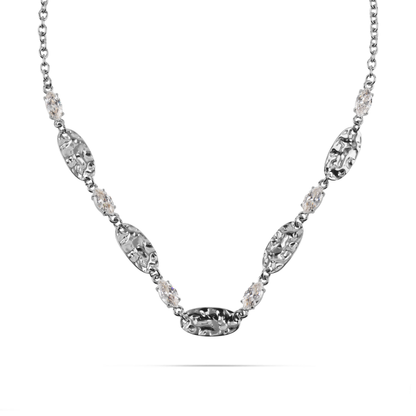 Κολιέ με πέτρες ζιργκόν Mar and Mar Ismenia (Silver) από ανοξείδωτο ατσάλι