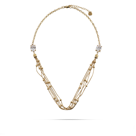 Κολιέ με πέτρες ζιργκόν Mar and Mar Eloria από ανοξείδωτο ατσάλι