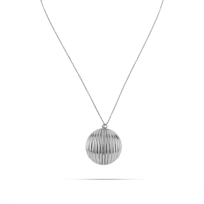 Κολιέ με στρόγγυλο μενταγιόν Mar and Mar Galsira (Silver) από ανοξείδωτο ατσάλι