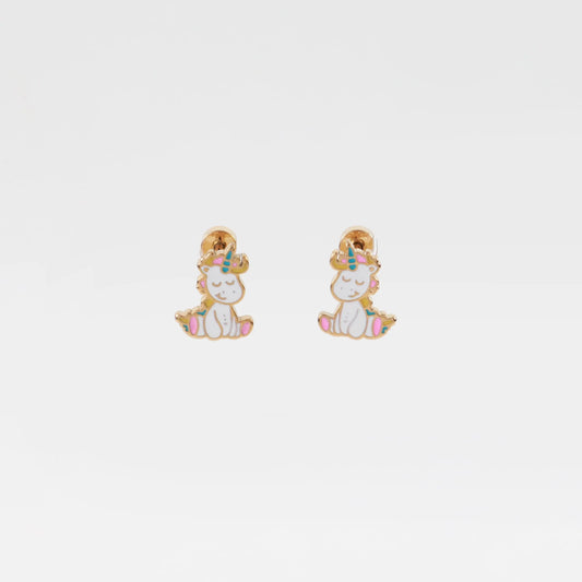 Παιδικά σκουλαρίκια καρφωτά μονόκερως Mar and Mar Unicorn Kids από ανοξείδωτο ατσάλι