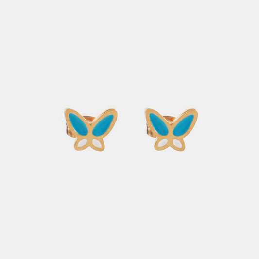 Παιδικά σκουλαρίκια καρφωτά πεταλούδα Mar and Mar Butterfly II Kids από ανοξείδωτο ατσάλι