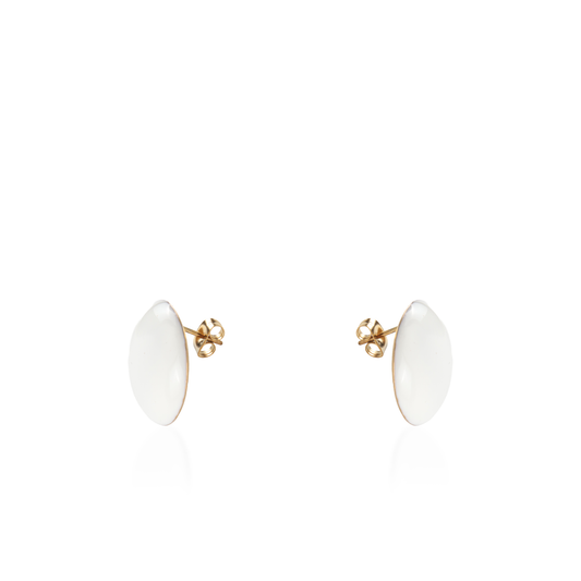 Σκουλαρίκια καρφωτά Mar and Mar Candy (White) από ανοξείδωτο ατσάλι