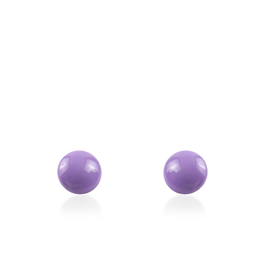 Σκουλαρίκια καρφωτά Mar and Mar Candy Silver (Purple) από ανοξείδωτο ατσάλι