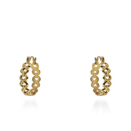 Σκουλαρίκια κρίκοι Mar and Mar Infinity από ανοξείδωτο ατσάλι