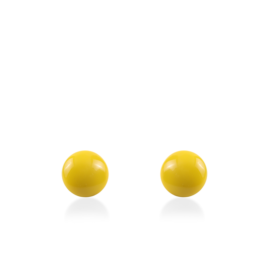Σκουλαρίκια καρφωτά Mar and Mar Candy Silver (Yellow) από ανοξείδωτο ατσάλι