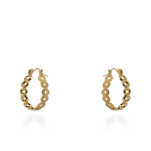 Σκουλαρίκια κρίκοι Mar and Mar Infinity από ανοξείδωτο ατσάλι