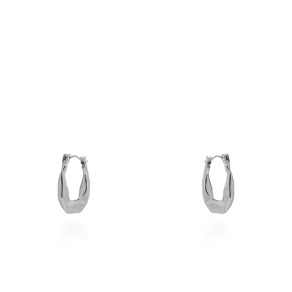 Σκουλαρίκια κρίκοι Mar and Mar Edigy (Silver) από ανοξείδωτο ατσάλι