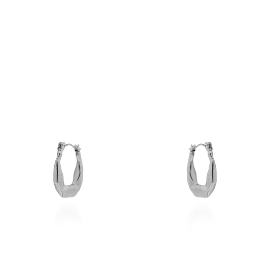 Σκουλαρίκια κρίκοι Mar and Mar Edigy (Silver) από ανοξείδωτο ατσάλι