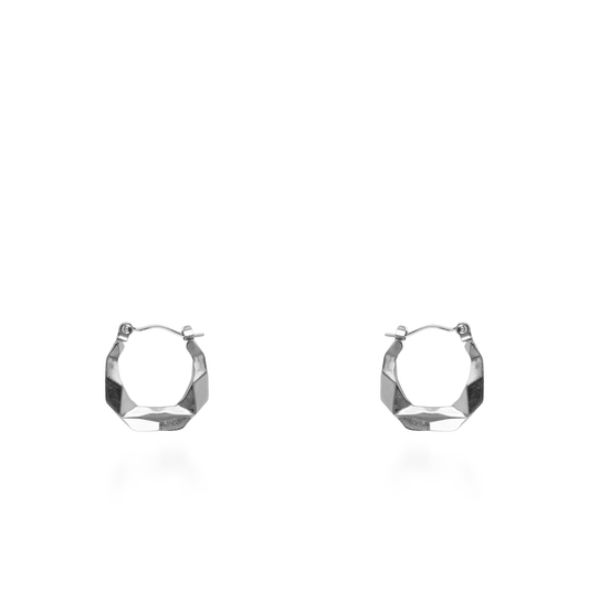 Σκουλαρίκια κρίκοι Mar and Mar Edigy (Silver) από ανοξείδωτο ατσάλι