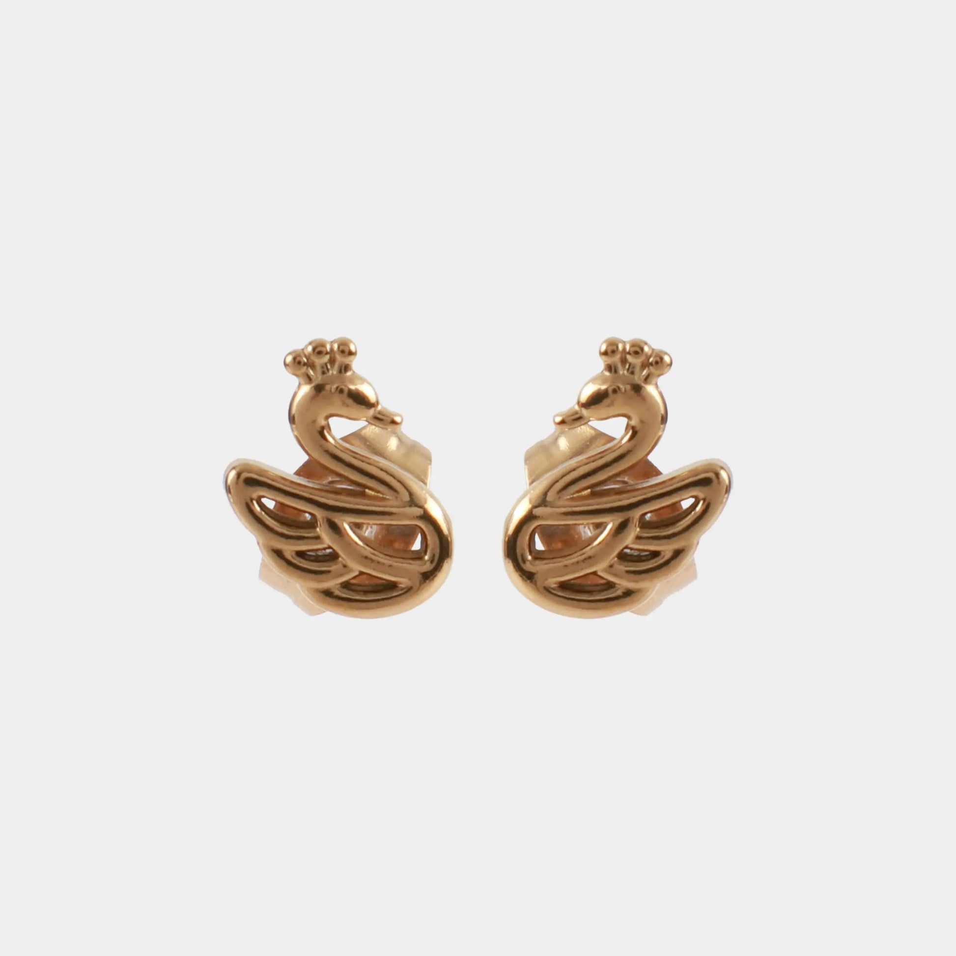 Παιδικά σκουλαρίκια καρφωτά κύκνος Mar &amp; Mar Swan Kids από ανοξείδωτο ατσάλι