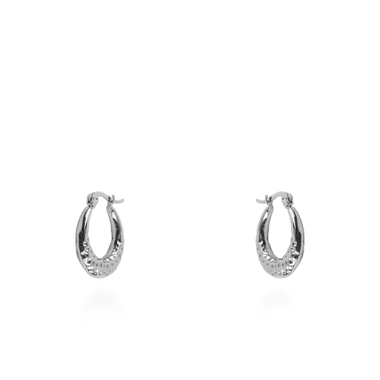 Σκουλαρίκια κρίκοι Mar and Mar Lyna (Silver) από ανοξείδωτο ατσάλι