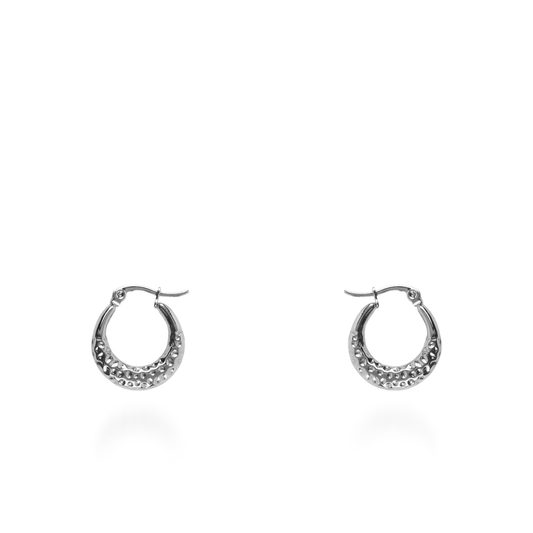 Σκουλαρίκια κρίκοι Mar and Mar Lyna (Silver) από ανοξείδωτο ατσάλι