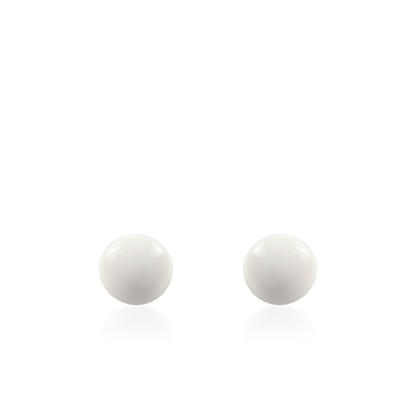 Σκουλαρίκια καρφωτά Mar and Mar Candy Silver (White) από ανοξείδωτο ατσάλι