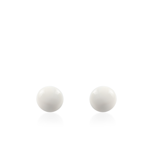 Σκουλαρίκια καρφωτά Mar and Mar Candy Silver (White) από ανοξείδωτο ατσάλι