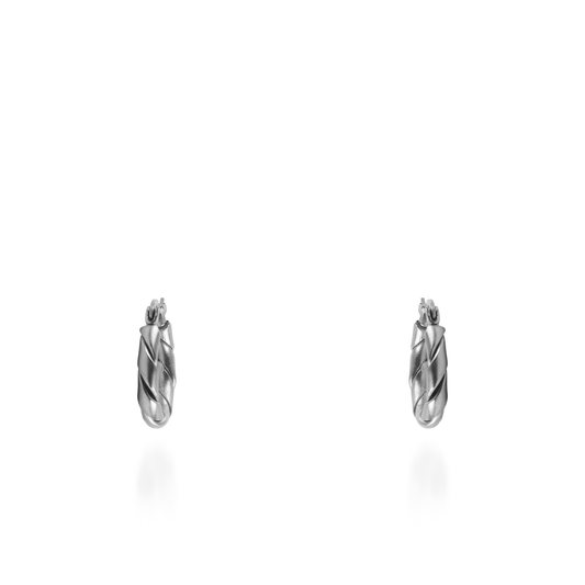 Σκουλαρίκια κρίκοι Mar and Mar Twiny (Silver) από ανοξείδωτο ατσάλι